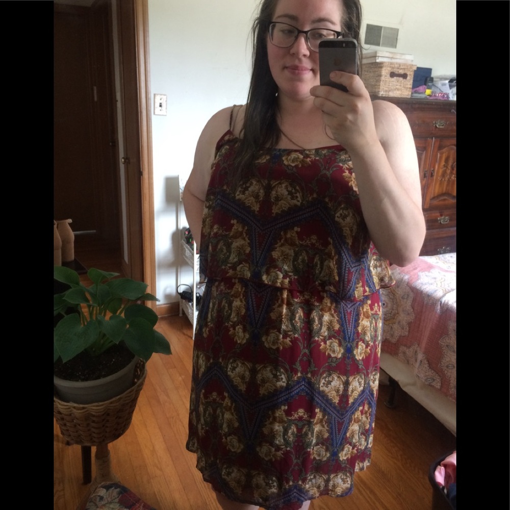 Wine and Roses Plus Size Dress